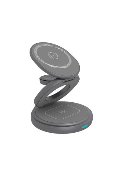 ICY BOX Ασύρματος Φορτιστής (Qi Pad) με Παροχή Ισχύος Γκρι (IB-SH101-CH)