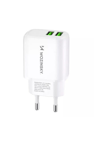 WOZINSKY Φορτιστής Χωρίς Καλώδιο με 2 Θύρες USB-A Λευκό (CUWCW)