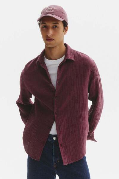 H&M Regular Fit Cotton muslin shirt