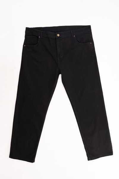 Denim Black Men's Denim Pants Lycra Classic Cut Large Size Jeans