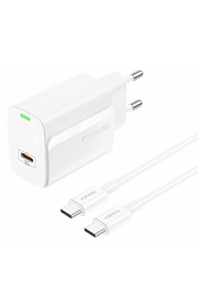 FONENG Φορτιστής με θύρα USB-C και καλώδιο USB-C σε USB-C, 20W Power Delivery...