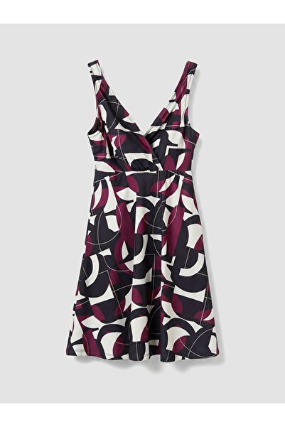 LC Waikiki Lcw Dream V-Neck Patterned Women's Semi-Tesettür Swimsuit