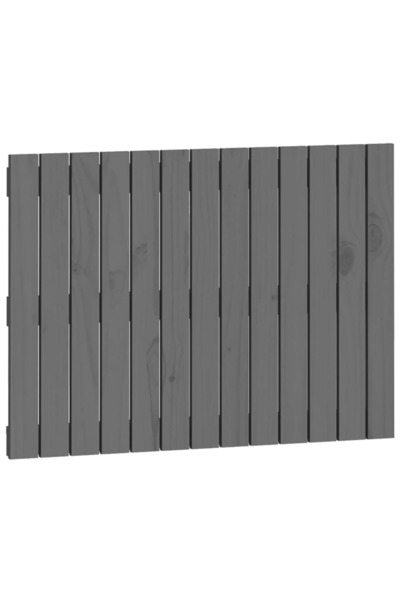 vidaxl Wall-mounted headboard, gray, 82.5x3x60 cm, solid pine wood