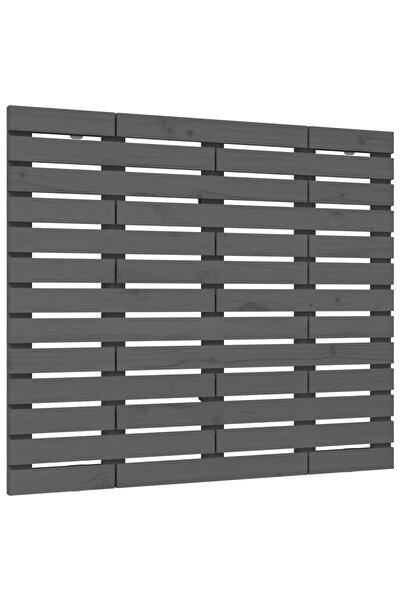 vidaxl Wall-mounted headboard, gray, 106x3x91.5 cm, solid pine wood