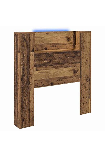 vidaxl Tăblie cap cu raft Lemn Vechi 100 x 15 x 103,5 cm Lemn compozit