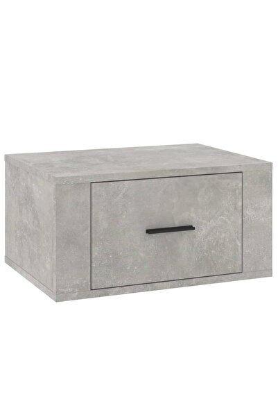 vidaxl Noptieră de perete, gri beton, 50x36x25 cm