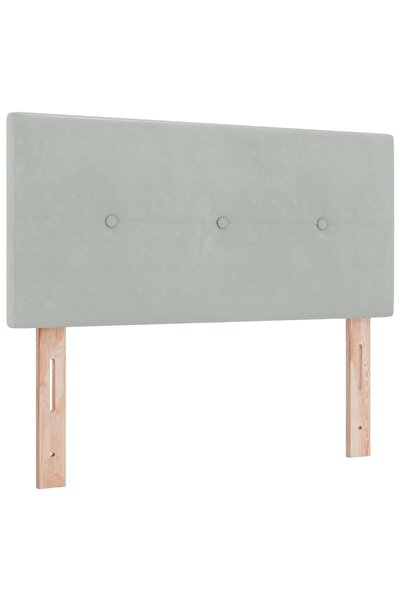 vidaxl Tăblie cap Gri deschis 90 cm Catifea