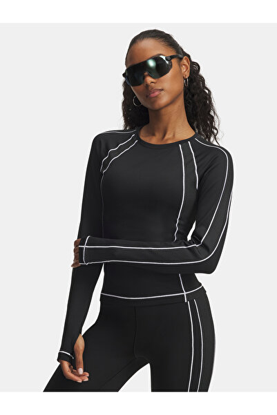 Under Armour Tricou de damă UA ColdGear Textured Crew-BLK