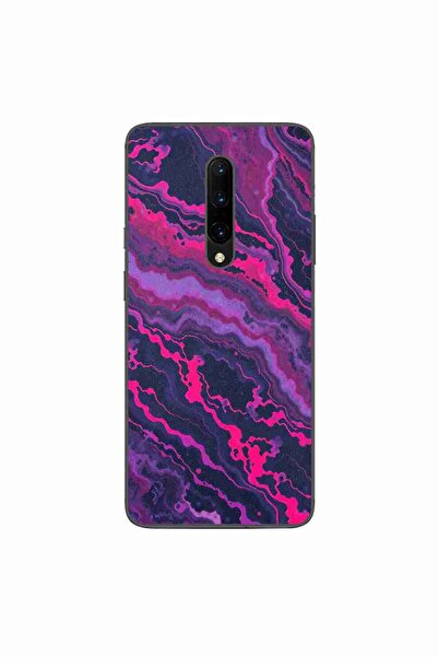 OEM Husa compatibila cu OnePlus 7 Pro Silicon Gel Tpu Model Midnight Rose Marble