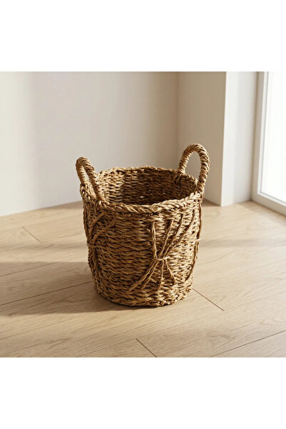ELZEY HOME Wicker Mesh Flower Pot & Basket with Handles S 20X19 cm