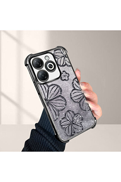 CASEVIBE Infinix Smart 8/8 Pro Uyumlu Çiçek desenli, darbelere dayanıklı tele...