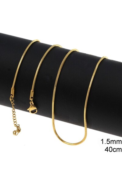 Golden Thread Grace Snake Chain Necklace – Gold