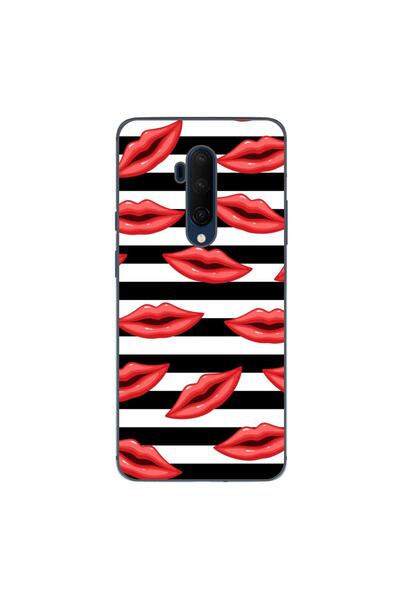 OEM Θήκη συμβατή με OnePlus 7T Pro από σιλικόνη gel TPU με σχέδιο ριγέ φιλιά