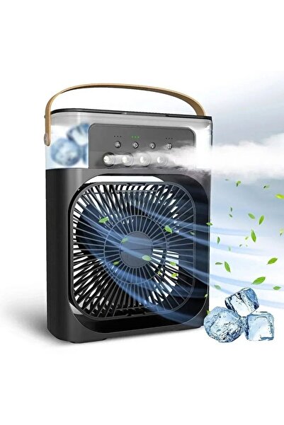 RAYLAX 600 ml Su Tanklı Buharlı Serinletici Fan Taşınabilir Mini Fan LED Işık...