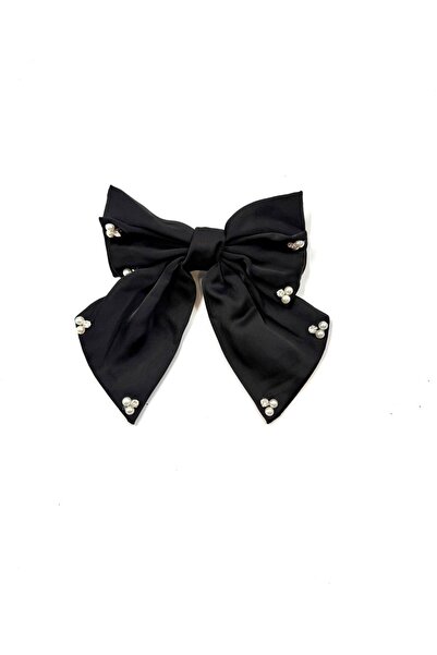 MD Moda Accessories مشبك شعر من الساتان مزين باللؤلؤ والأحجار الكريمة