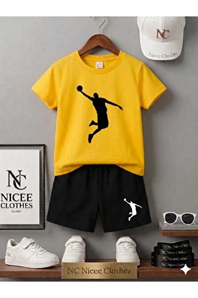 NC Nicee Clothes Tricou și pantaloni scurți de vară pentru copii, unisex (imp...