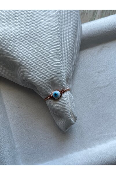 Pel Design Nazar Beaded Adjustable Wire Ring Handmade