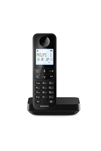 Philips D2701B/GRS Μαύρο (Ελληνικό Μενού) Ασύρματο τηλέφωνο με ανοιχτή ακρόασ...