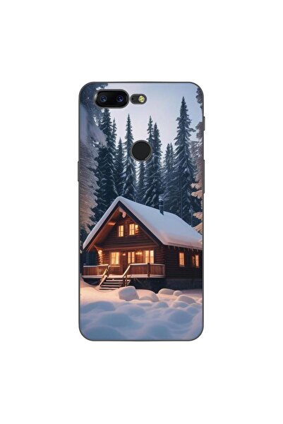 OEM Husa compatibila cu OnePlus 5T Silicon Gel Tpu Model Peisaj Iarna Cabana
