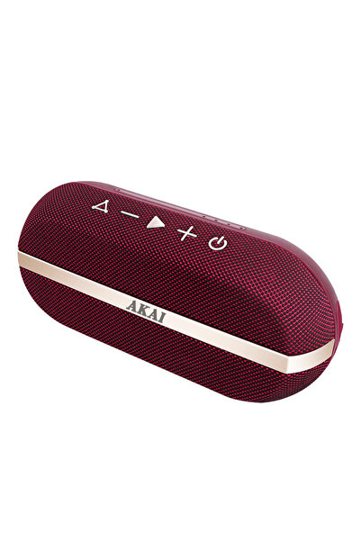 AKAI ABTSW-30R Κόκκινο φορητό αδιάβροχο ηχείο Bluetooth με ύφασμα, AWS και ha...