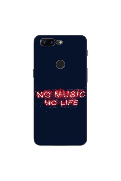 OEM Θήκη συμβατή με OnePlus 5T Σιλικόνης Gel TPU Μοντέλο No Music No Life