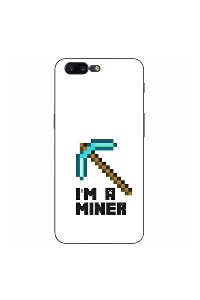 OEM Husa compatibila cu OnePlus 5 Silicon Gel Tpu Model Minecraft Miner