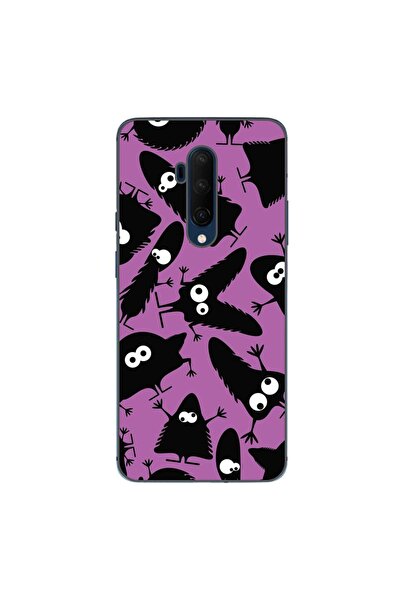 OEM Husa compatibila cu OnePlus 7T Pro Silicon Gel Tpu Model Monstri Negri