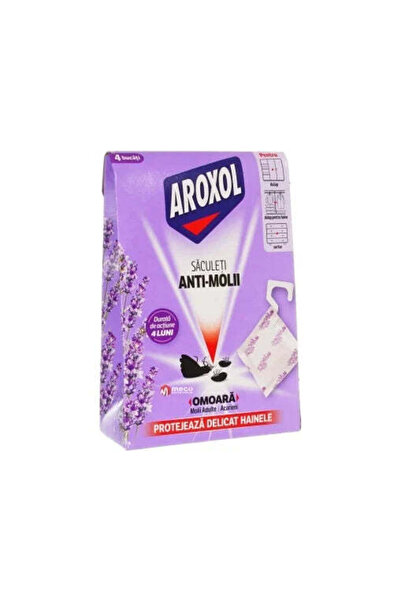 Aroxol Pachet 3 pungi anti-molii cu lavandă, 4 bucăți