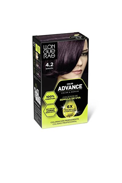 Llongueras Vopsea de par cu acoperire de lunga durata COLOR ADVANCE 4.2 burgundy