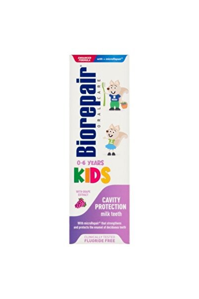 Biorepair Pastă de dinți, Copii, Aromă de struguri, Protecție fără fluor, Îng...