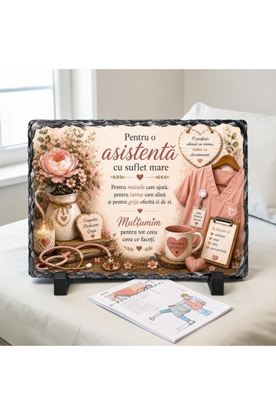hiperborea Slate board – Gift for a nurse with a big heart