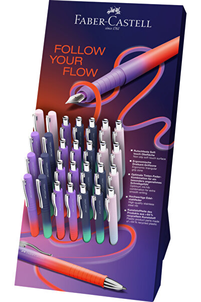Faber Castell DISPLAY 8 PENS +20 PENS POLY FLOW FABER-CASTELL