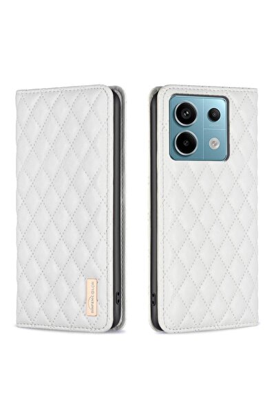 sscase Puff Rhombus Θήκη Βιβλίο White (Xiaomi Redmi Note 13 Pro 5G/Poco X6 5G)