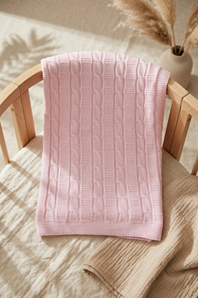 BUUDE Aura Pure Luxury Sherpa Lined Hair Knit Knitwear Baby Blanket - Soft Te...
