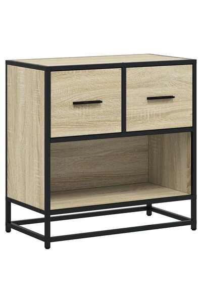 vidaxl Noptiera din stejar Sonoma 60x31x60 cm lemn prelucrat si metal