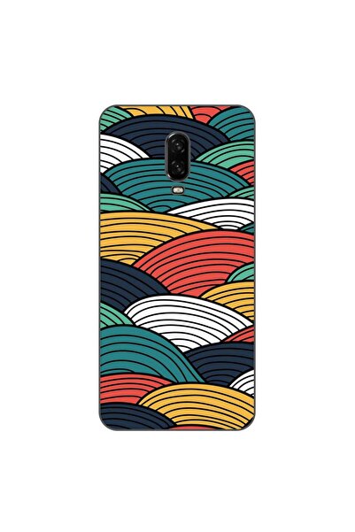 OEM Husa compatibila cu OnePlus 6T Silicon Gel Tpu Model Abstract Striped Peaks