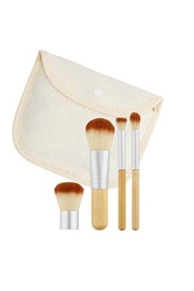 MIMO Set of 4 Makeup Brushes - Makeup Brush Bamboo, 4 pcs