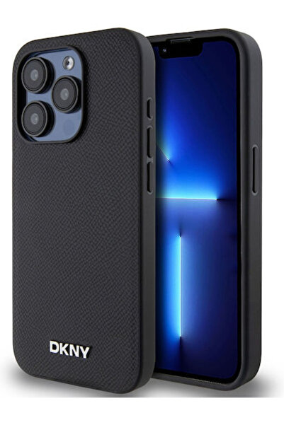 Dkny Λογότυπο Πίσω Κάλυψης Συνθετικό Δέρμα / Δέρμα Ασημί (iPhone 15 Pro Max) ...