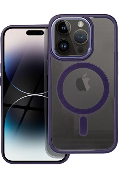 OEM Πλαστικό Πίσω Κάλυμμα Color Edge Mag Μωβ (iPhone 14 Pro Max)