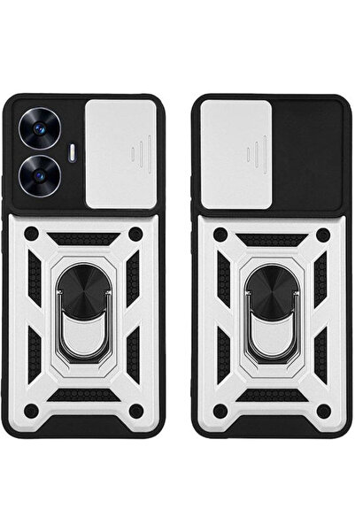 Other Sonique Πίσω Κάλυμμα Σιλικόνης / Πλαστικού Ασημί (Realme C55)