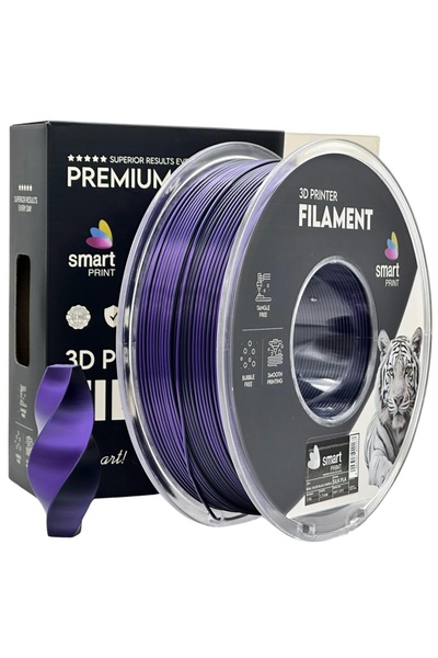 Smart Print Filament Silk PLA Dual Color Black Purple 1.75 mm 1 kg