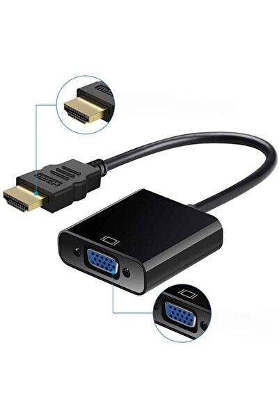 Yıldızan كابل HDMI إلى VGA متوافق مع الكمبيوتر اللوحي TAMGÜN باللون الأسود TA...