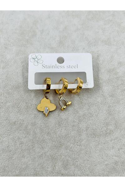 Bozhi Earrings Steel Gold Stylish Gift