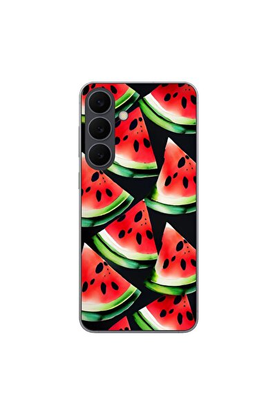 OEM Калъф, съвместим със Samsung Galaxy S25 FE, силиконов гел TPU, с десен на...