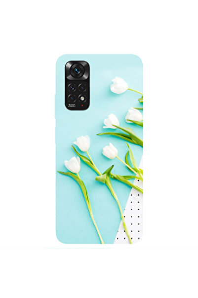 Other Xiaomi Redmi Note 11S NFC White Tulips Transparent Silicone TPU Θήκη