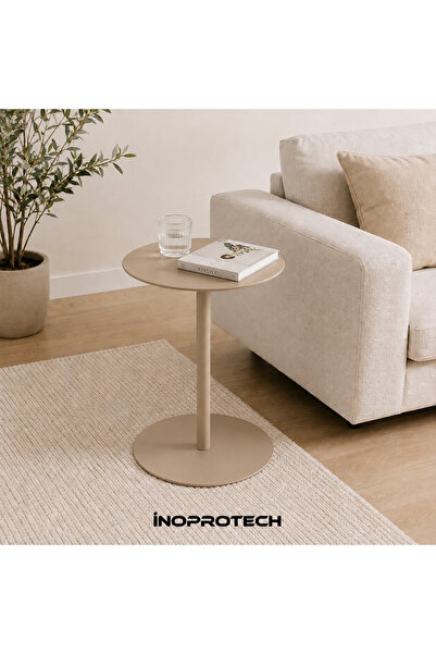İnoprotech Luna Metal Yuvarlak Yan Sehpa 55*40*35 CM