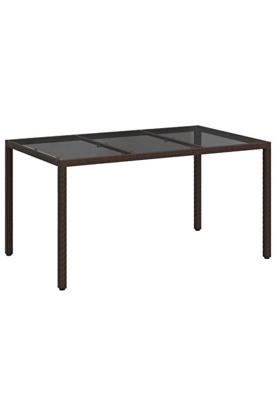 vidaxl Garden Table Brown 150 x 90 x 75 cm Polyrattan