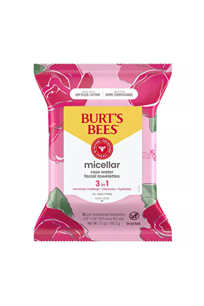 Burt's Bees Μαντηλάκια Καθαρισμού Προσώπου, Burt's Bees, Μικυλλιακή Σύνθεση 3...
