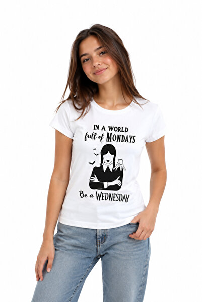 TripleT clothing Γυναικείο βαμβακερό μπλουζάκι  "Be a Wednesday "