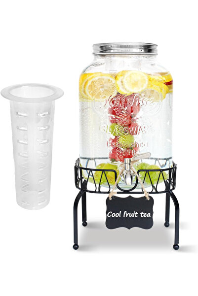 OEM Set pentru băuturi reci, borcan de sticlă de 7.6L cu infuzor și robinet p...